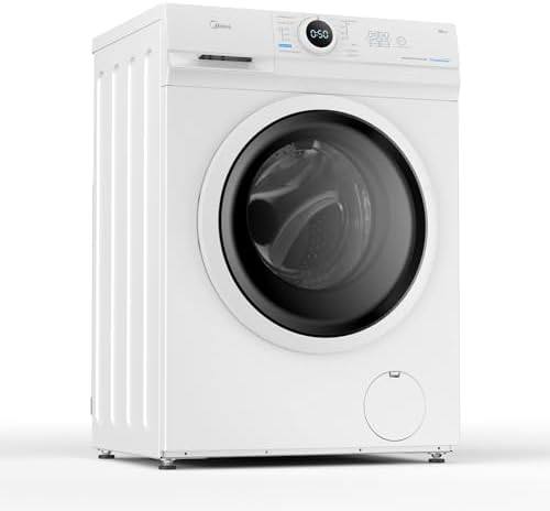Midea MF10EW70B Waschmaschine / 7kg / 1400 U/Min/EEK A/Inverter Quattro Motor/Dampffunktion/Grosse Trommel/Nachlegefunktion/Kindersicherung/AquaStop, Weiß