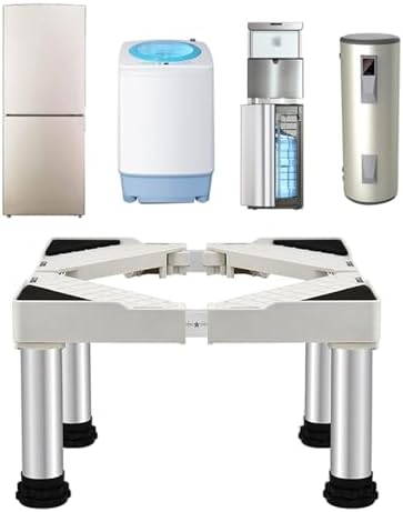 Verstellbare Stand füR Trockner 50-75cm KüHlschrank FüßE Waschmaschinen Untergestell TiefküHltruhe Untergestell Maschinen Sockel FüßEhöHen 10/15/20/25cm Antivibrationsmatte