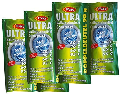 12 x Fay ULTRA Vollwaschmittel Compact oxypower 45g, Aufheller, Waschpulver