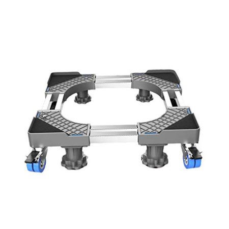 Waschmaschine Sockel Untergestell Doppelrohr Multifunktionale Waschmaschinen-Untergestell Sockel 60-78cm Kühlschrank Podest Trocknersockel Trolley mit Drehbarem Räder - 500 kg