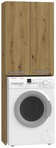 ADGO Pola DD Schrank für Waschmaschine Artisan Eiche Regal über Waschmaschine Waschmaschinen Schrank Waschraum möbel Washing Machine Shelf Schrank für Badezimmer Waschmaschinenüberbau