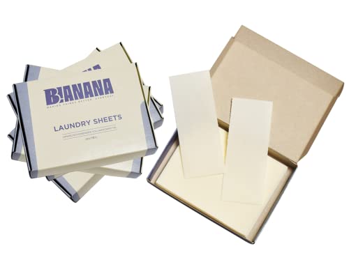 B!ANANA Waschmittel-Blätter Laundry Sheets als Vollwaschmittel - 150 Wäscheladungen - für Allergiker - Neutraler Duft