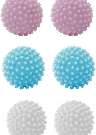 QHFlashbuy Trocknerbälle 6 Stück Waschkugel für Waschmaschine,Wiederverwendbare Dryer Balls Trockner Ball für Heim Kleidung Reinigung