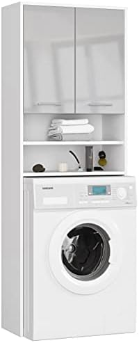 Shumee BADEZIMMERHALTERUNG Post FIN OBER DER Waschmaschine Weiss/METALLIC Gloss