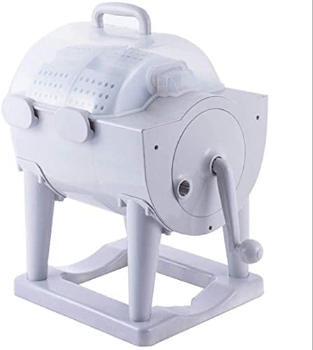 GLJY Tragbare, nicht-elektrische manuelle Waschmaschine, Handkurbel, Thekenwaschmaschine, kompaktes Design für Wohnung, Hotel, Wohnheim, Camping-Schlafsäle