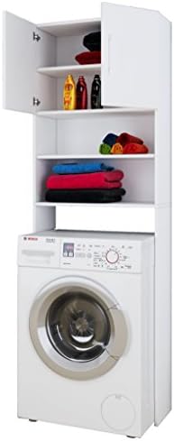 VCM Holz Überbauschrank Waschmaschine Überbau Schrank Waschmaschinenschrank Jutas Weiß