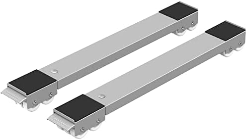 Ronlap 2er-Set moblies Waschmaschinen Untergestell Transportroller für Waschmaschine Kühlschrank 44cm-70,5cm, mit 24 Räder, Bremse, Tragfähigkeit bis zu 300 kg, Grau