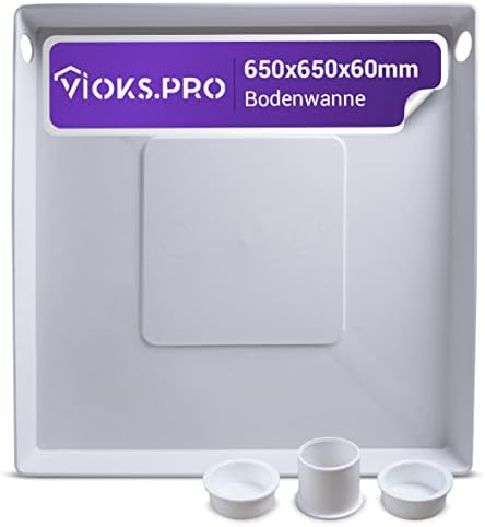 Vioks.pro Auffangwanne Waschmaschine 65x65 cm Waschmaschinen Bodenwanne Waschmaschine Auffangwanne Kunststoff Unterschrank für Waschmaschine