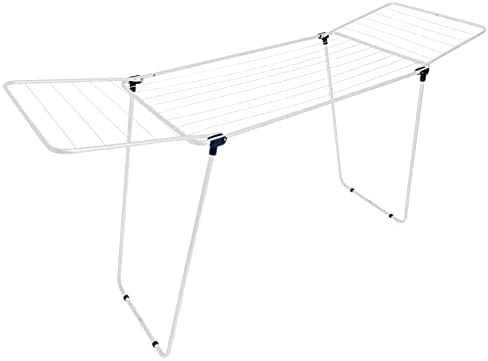 BigDean Flügelwäscheständer 18 m Made in EU mit Brückenbeinen - für 2 Wäscheladungen - platzsparend klappbar - Wäscheständer mit Flügeln, Wäschetrockner