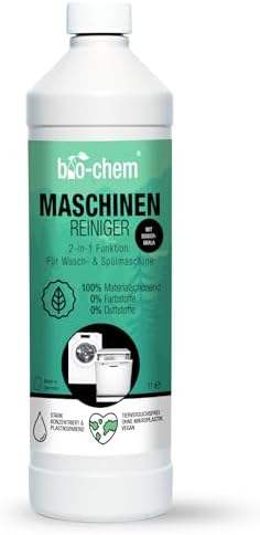 bio-chem Maschinenreiniger 1000 ML für Waschmaschine und Geschirrspüler I Geruchsneutral & schonend I Flüssiger Intensiv-Reiniger für das Innere von Spülmaschinen und Waschmaschinen I Made in DE