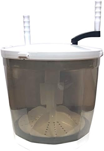 BOSUGE Tragbare Mini-Waschmaschine mit Handkurbel, Mini-Waschmaschine, manuelle, Nicht elektrische Wäscheschleuder, kompakte Wäsche für Schlafsäle, Rvs, Camping usw,Grau