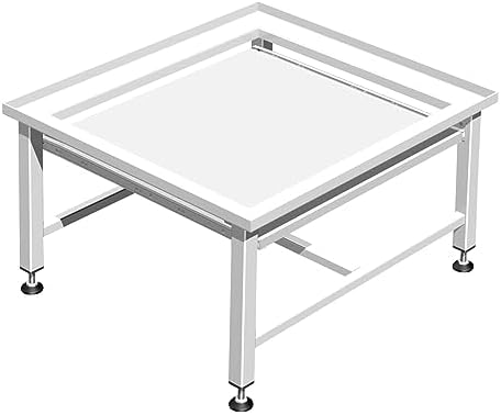 Waschmaschinensockel 30cm verstärkt mit Ablage, voll verschweißtes Stahlgestell dadurch extrem stabil, Füße umlaufend an den Stahlrahmen geschweißt, 20mm verstellbare Füße