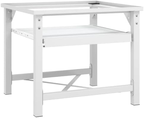 vidaXL Untergestell für Waschmaschine Weiß Sockel Unterbau mit Ausziehregal