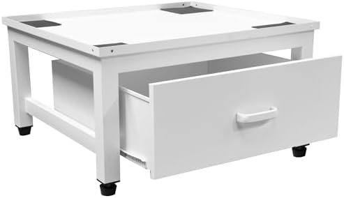 osoltus Stahl Sockel Untergestell Erhöhung für Waschmaschine oder Trockner, mit Schwingungsdämpfer SOFT STAND