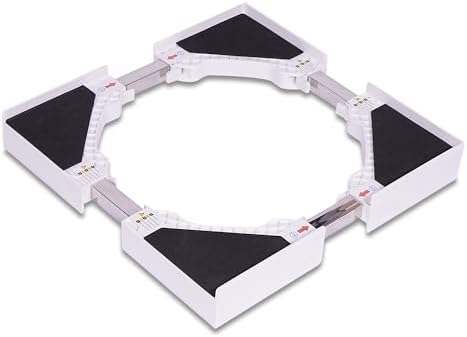 Vonia Verbindungsrahmen Trockner Waschmaschine, Zwischenbaurahmen Trockner Waschmaschine, Universal, Stapelbausatz, Mit Ratschenseil, Weiß