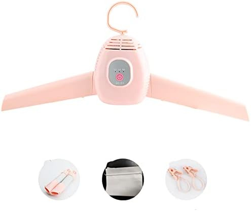 Tragbarer KleiderbüGeltrockner, Zusammenklappbarer WäSchetrockner Mit Timing-Funktion, Schuhtrockner, Umschaltung Zwischen HeißLuft Und NatüRlichem Wind, FüR Die Heimreise,Pink