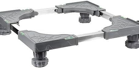 ADWOLT Waschmaschinen Untergestell,Bärenlast 200KG Kühlschranksockel,Verstellbare Breite 38-65cm,Höhe 10-13cm Trockner-Sockel Kühlschranksockel