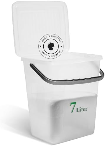 Novaliv Waschmittelbox mit Deckel 7 Liter I Transparent I 23,5 x 18 x 26,5 cm I Box Waschpulver Aufbewahrungsbox mit Henkel Waschmittel Aufbewahrung Waschmittelbehälter Waschpulverbehälter