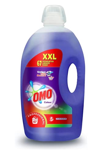 Omo Professional Color Waschmittel Flüssig - Hochwirksam gegen hartnäckige Flecken, Universelles Flüssigwaschmittel für Buntwäsche, 5L / 71 Wäschen