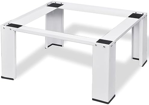 FIRBNUS Waschmaschinensockel Weiß Waschmaschine Untergestell Waschmaschine Regal Washing Machine Stand Waschmaschine Unterbau Trockner Untergestell Zwischenbaurahmen