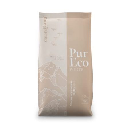 CleanGang - Waschmittel Pur Eco White für 28 Waschladungen - tiefenreinigendes Öko Vollwaschmittel 1,7 kg - Waschmittel für weiße Wäsche - Langanhaltende Frische & strahlende Wäsche