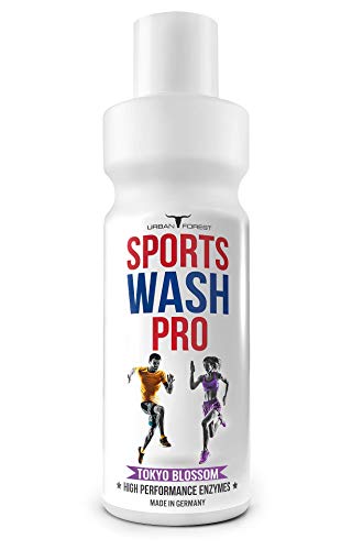 Vollwaschmittel für Outdoor,- Sport- & Funktionskleidung mit Geruchsentferner | Waschmittel für Sportbekleidung | Mikrofaser Sportwaschmittel | SPORTS WASH PRO | URBAN FOREST (1L) (TOKYO-BLOSSOM)