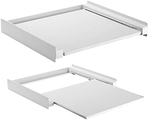 Maclean MC-890 Universeller Verbindungsrahmen mit Ausziehplatte für 60x53 cm Waschmaschinen oder Trockner Platzsparend Zwischenbaurahmen bis 60kg