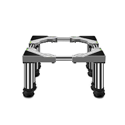 Waschmaschine Sockel Untergestell Waschmaschinenfuß Teleskopisch Ständerhalter Länge 65-80cm Breite 36-55cm Universal-Basis für Trockner und Kühlschrank Antirutschmatte (24-27cm)