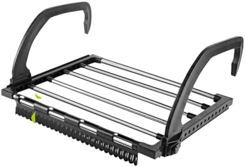 Angelkiss 1 Balkon-Trocknungsständer aus Edelstahl, Faltbarer, Wand, schwarzer Hänge-Trockenständer, Innen-und Außen-Hängeständer