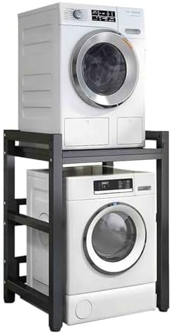 Bodenstehendes 2-Stufiges Waschtrockner-Stapelgestell, Höhenverstellbar, Waschmaschinen-Aufbewahrungseinheit Für Frontlader-Waschmaschinen und Wäschetrockner, 350kg Kapazität