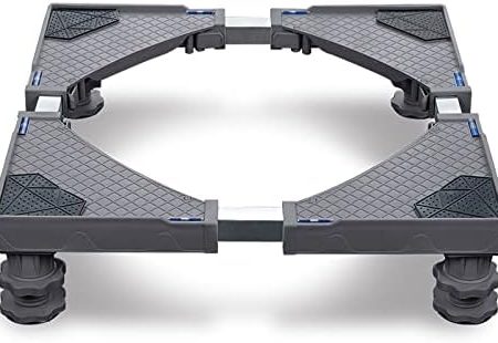 Aufun Waschmaschinen Untergestell Waschmaschine Füße Sockel mit Multifunktionaler und Verstellbarer Möbelträger für Trockner, Waschmaschine und Kühlschrank(44-75cm)- 4Füße