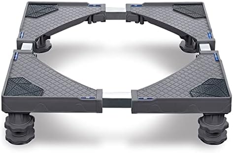 Aufun Waschmaschinen Untergestell Waschmaschine Füße Sockel mit Multifunktionaler und Verstellbarer Möbelträger für Trockner, Waschmaschine und Kühlschrank(44-75cm)- 4Füße