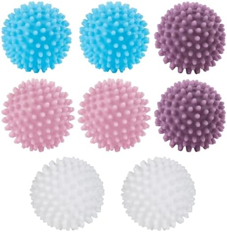 Trockner Ball, 8 Stk Trocknerbälle für Wäschetrockner Trocknen Ball, Wiederverwendbare Waschball Waschkugel Trocknerkugeln für waschmaschine Wäschetrockner Trockner Bälle Flauschigere Wäsche