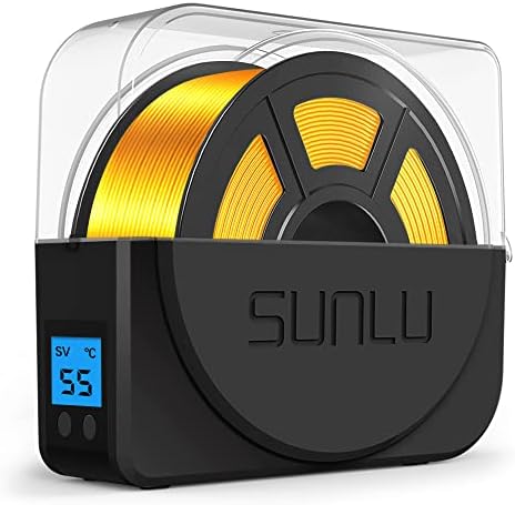 SUNLU Filament Trockner Box, Upgraded 3D Drucker Filament Trockner mit Ventilator, Aufbewahrungsbox für 3D Druck Filament 1.75, PLA PETG ABS TPU Filament Dryer Box, S1 Plus, Schwarz
