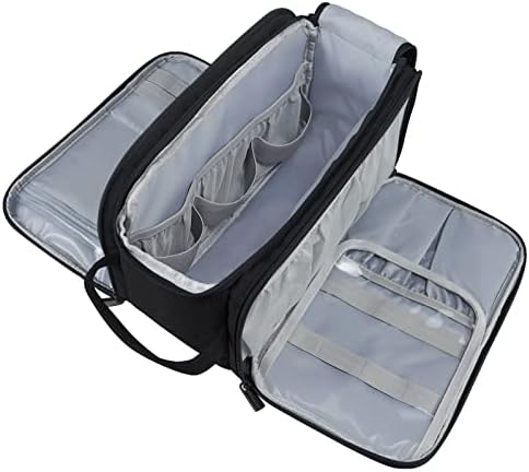 Gloppie Kulturbeutel Herren Damen Kosmetiktasche Reise Waschtasche XXL Große Kulturtasche 10L wasserdichte Toiletry Bag mit Nass-Trockenbeutel für Kinder, Männer und Frauen, Schwarz