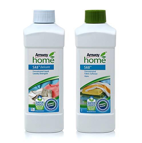 1 x Delicate Konzentriertes flüssiges Feinwaschmittel SA8™ - 1 Liter + 1 x Konzentrierter Wäscheweichspüler - Alpenblumen SA8™ - 1 Liter - Amway - (Art.-Nr.: 110479) + (Art.-Nr.: 109852)