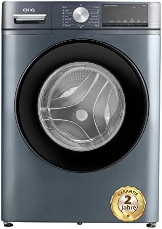 CHiQ CFL80-14586IM3XB, Frontlader-Waschmaschine, 8 kg, 1400 Umdrehungen pro Minute, Counter Depth, große Trommel, Inverter-Motor, Dampfwäsche,12 Jahre Gratis Garantie auf den Motor