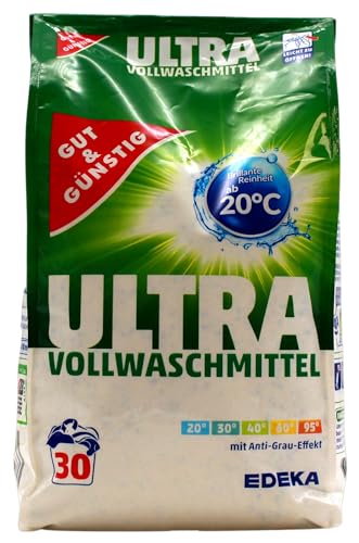 Gut & Günstig Ultra Vollwaschmittel, 4er Pack (4 x 2.025 kg)