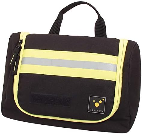 tee-uu Hero Waschbeutel - Robuster Waschbeutel | übersichtlich | Hauptfach mit 4 Innenfächern | praktischer Metallhaken zum Aufhängen | Signal-Reflexstreifen