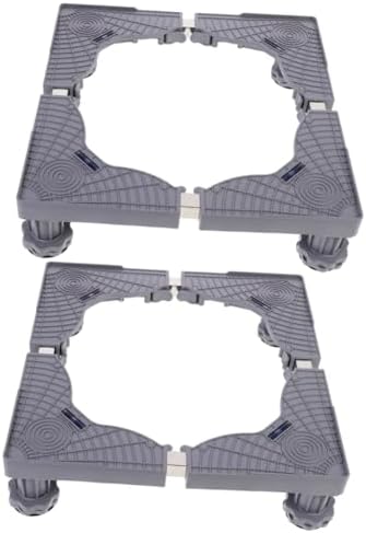 Mikikit 2 Stk Waschmaschine Basis Klein Waschmaschinenständer Mini-kühlschrankständer Geräteständer Trocknerbasis Unterstützer Mobiler Geräte Kühlschrank Regal Plastik Elektrogerät