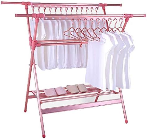 ZXZY Clothesline Bodenständig Wäscheständer Kleiderbügel Handtuchhalter Falten Multifunktion Waschen Trockner Schuhregale Entfernbar Flur Büro Schlafzimmer Regal