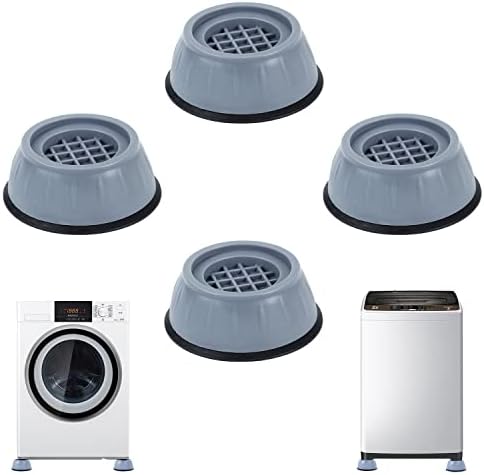 4 Stück Anti Vibration Waschmaschine,Waschmaschine Dämpfer, Anti Vibration Waschmaschine Füße, Silent Waschmaschine Füße Schützen Geräte und Verlängern ihre Lebensdauer, Leicht zu Reinigen