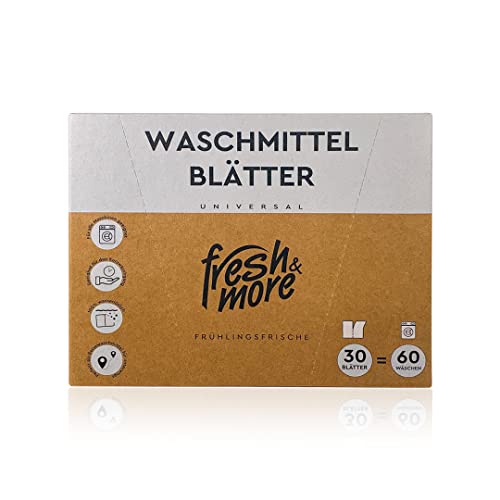 Fresh & More Waschmittelblätter Frühlingsfrische Bis Zu 60 Waschgänge
