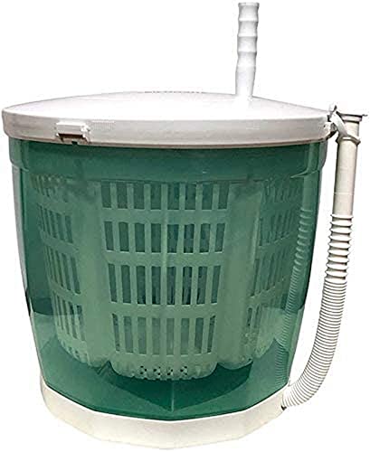 LZXH Mini-Waschmaschine Tragbare manuelle Waschmaschine Handkurbel Mini-Waschmaschine mit automatischem Ablauf Doppelwaschgänge Kompaktes Design Umweltschutz (Farbe: Grau)