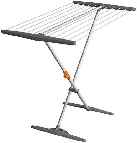JUWEL Wäschetrockner Superdry Basic Obsidian Grey (Standtrockner klappbar, Trockner für Bad + Balkon, Trockenlänge 11 m, Wäscheständer mit Twaron-Wäscheleinen) 40805
