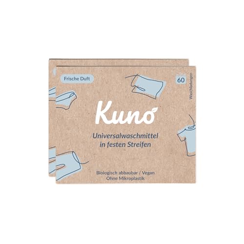 Waschmittel BlĂ€tter Streifen - 120 Waschladungen - Nachhaltige Waschstreifen - WaschblĂ€tter - 100% Vegan und optimal fĂŒr Reisen und Urlaub - Eco (Vollwaschmittel, 120 StĂŒck (2er Pack))