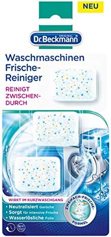 Dr. Beckmann Waschmaschinen Frische-Reiniger | Maschinenreiniger im praktischen Cap-Format | 3x 20 g