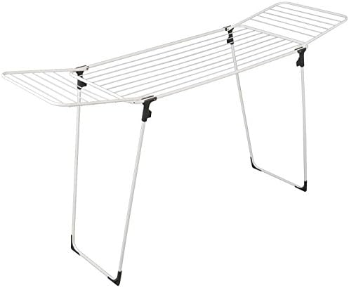 Rörets Wäscheständer Neo mit Flügeln, die in zusammengeklappter Stellung Nicht herausfallen können - L175xB52xH95 cm - Design und Qualität von Schwedens stärkster Trockenständermarke