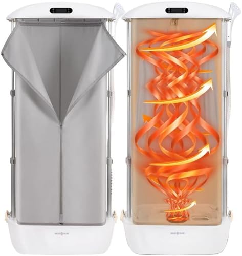 1500 W Dampfdauerwelle, Maschinentrockner/Automatisches Bügeln von Falten, Entfernen von Dampfbügelmaschinen, LED-Funkfernbedienung, Ein-Knopf-Bedienung,Grau