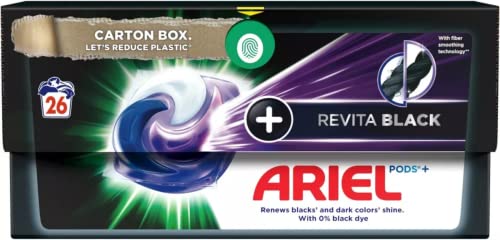 Ariel All-in-One Pods +Revitablack Waschmittelkapseln - 26 Stücke / 26 Kapeln für BLACK Schwarz